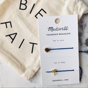 Madewell Sun and Palm Tree Bracelet Set NWT